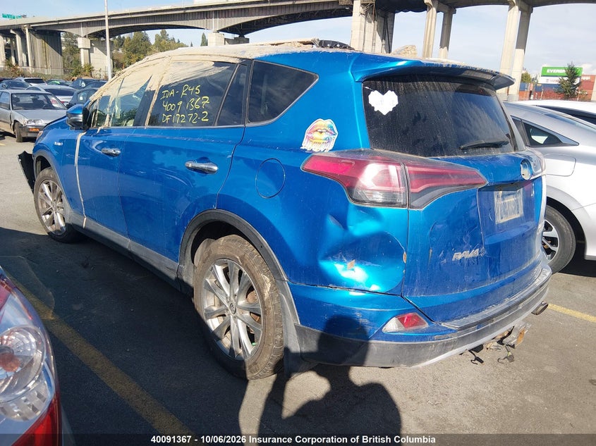 Vin: jtmdjrev6gd025527, lot: 30113546, toyota rav4 hv limited 20163