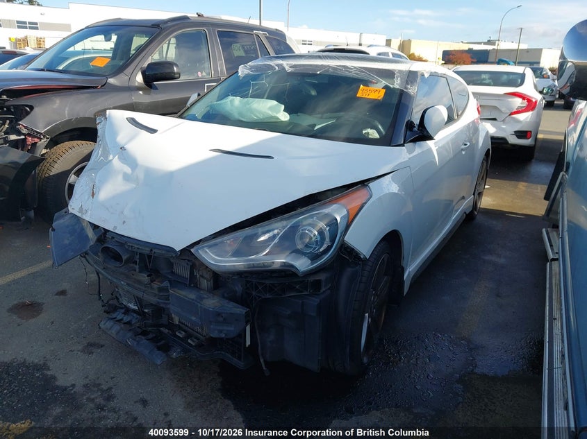 Vin: kmhtc6ae0du143719, lot: 30113763, hyundai veloster turbo 20132