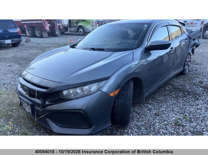 Vin: shhfk7h26hu301483, lot: 30114324, honda civic 20172