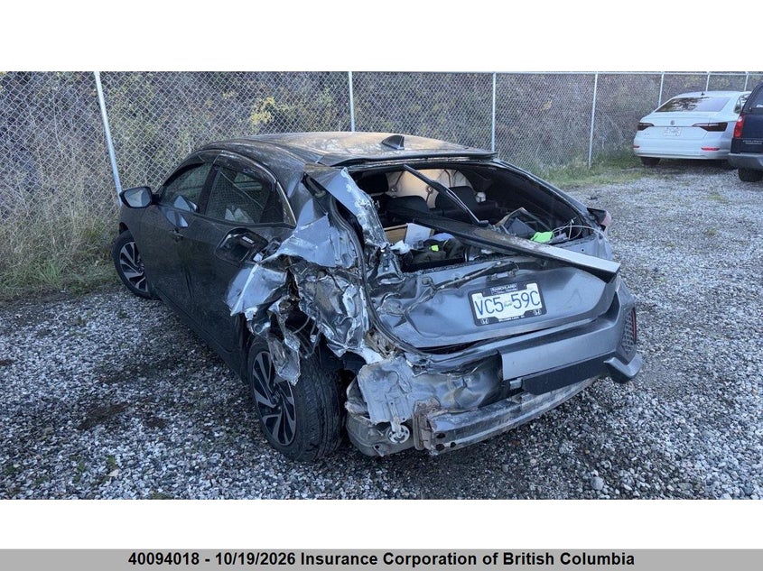 Vin: shhfk7h26hu301483, lot: 30114324, honda civic 20173