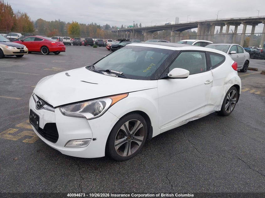 Vin: kmhtc6adxdu097162, lot: 30115132, hyundai veloster tech 20132