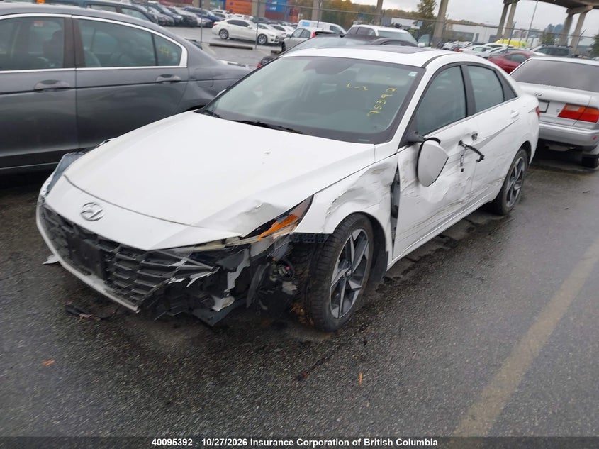 Vin: kmhln4aj5pu038822, lot: 30116012, hyundai elantra limited 20232