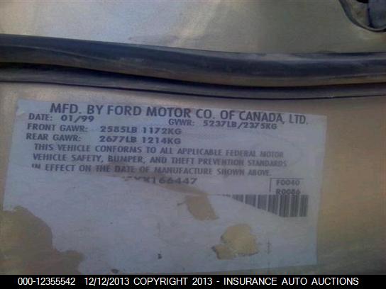 1999 Ford Crown Victoria Lx VIN: 2FAFP74W5XX166447 Lot: 12355542