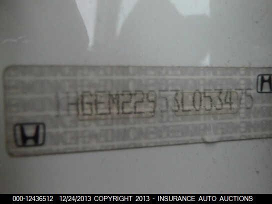 1HGEM22953L053475 2003 Honda Civic Ex