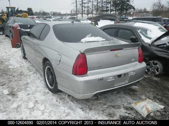 2006 Chevrolet Monte Carlo Ss VIN: 2G1WL15C369291062 Lot: 12604890