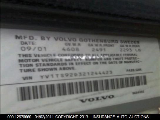 YV1TS92D321244423 2002 Volvo S80