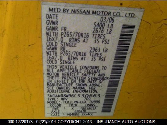 5N1AN08W96C530663 2006 Nissan Xterra 4.0