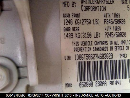 2007 Dodge Nitro Slt/Rt VIN: 1D8GT58627W683629 Lot: 12788595