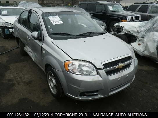 2007 Chevrolet Aveo Ls VIN: KL1TD56687B056333 Lot: 12841321