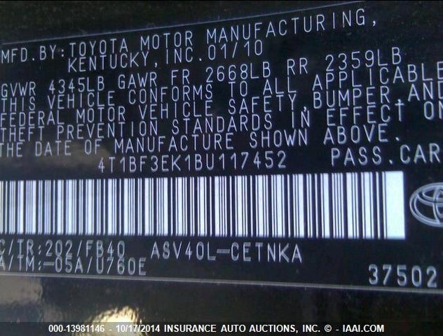 4T1BF3EK1BU117452