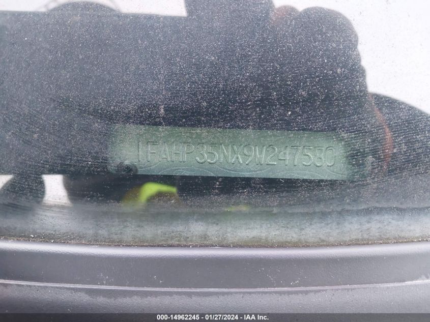 2009 Ford Focus Se VIN: 1FAHP35NX9W247580 Lot: 14962245