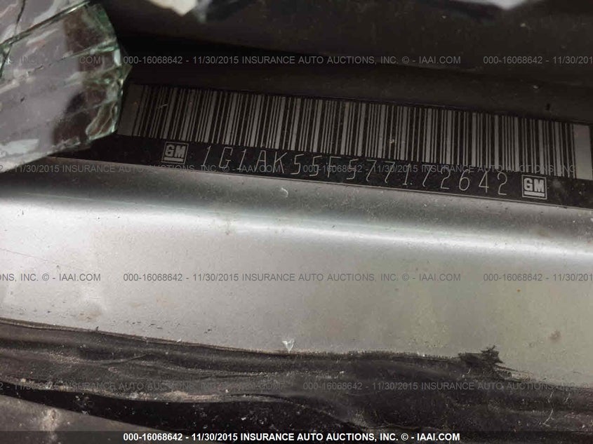 1G1AK55F577172642 2007 CHEVROLET COBALT photo no. 9