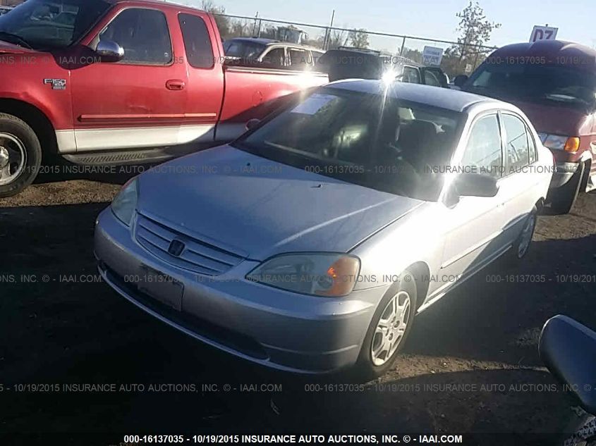 2002 Honda Civic Lx VIN: 1HGES15532L056883 Lot: 16137035