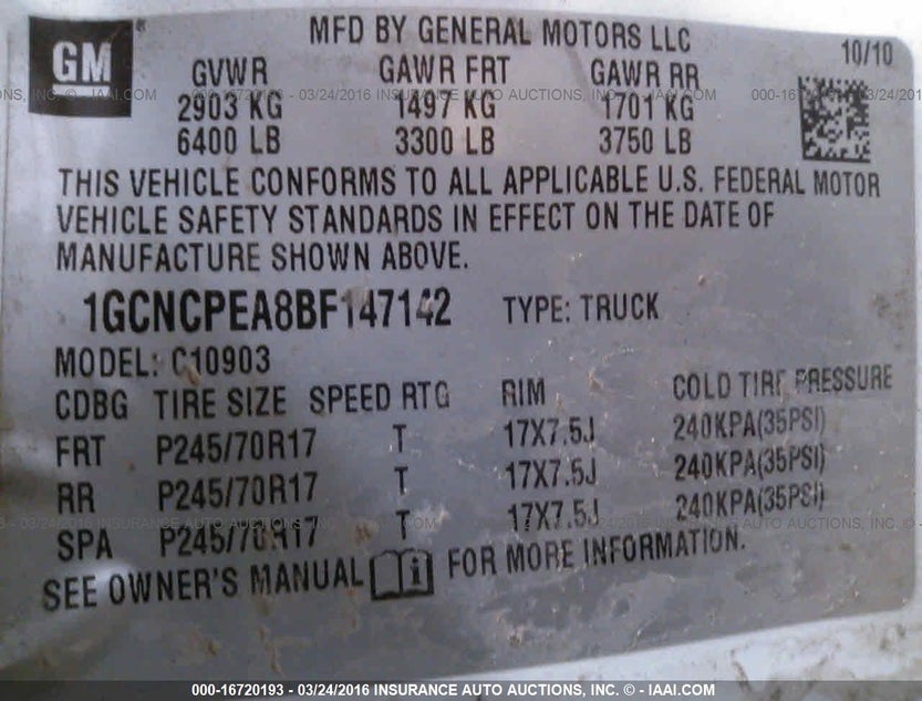1GCNCPEA8BF147142
