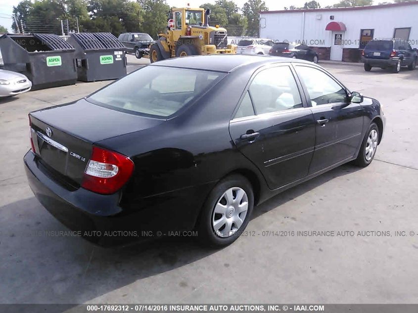 2002 Toyota Camry Le/Xle/Se VIN: 4T1BE32K12U107513 Lot: 17692312