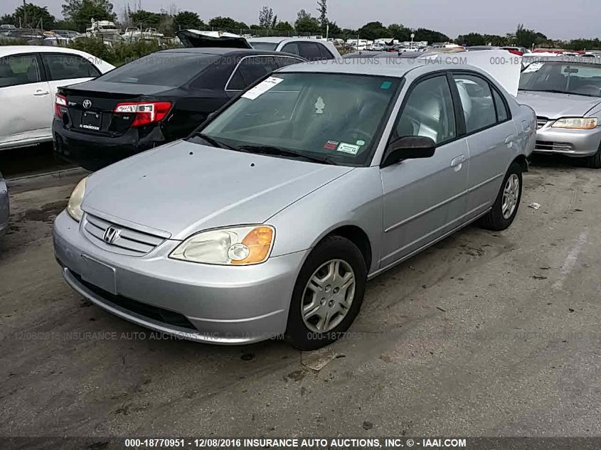 2002 Honda Civic Lx VIN: 2HGES166X2H518652 Lot: 18770951