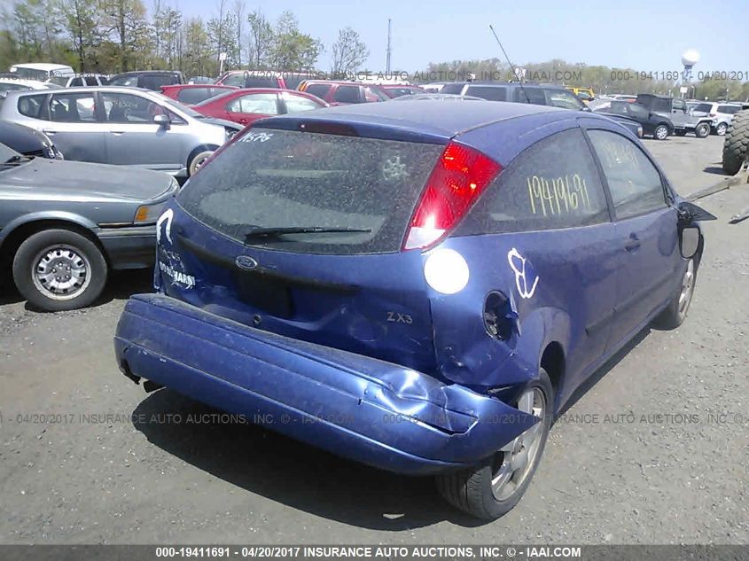 2004 Ford Focus Zx3 VIN: 3FAFP31Z94R126860 Lot: 19411691