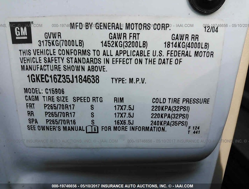 1GKEC16Z35J184638