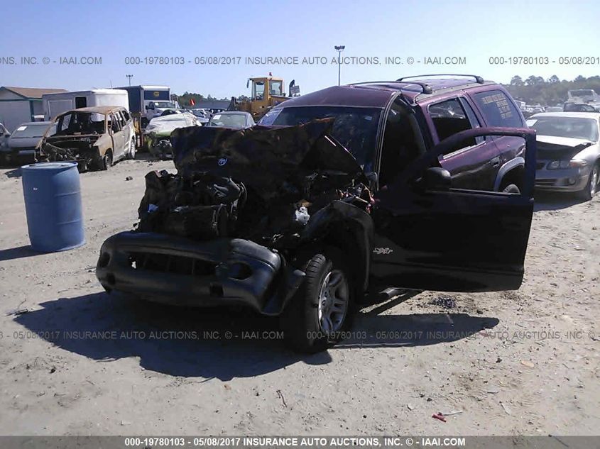 2002 Dodge Durango Sport VIN: 1B4HS38N22F167777 Lot: 19780103