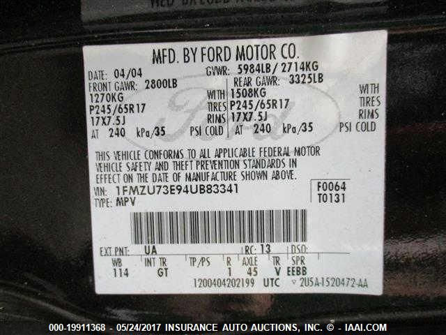 1FMZU73E94UB83341 2004 Ford Explorer Xlt/Xlt Sport/Nbx