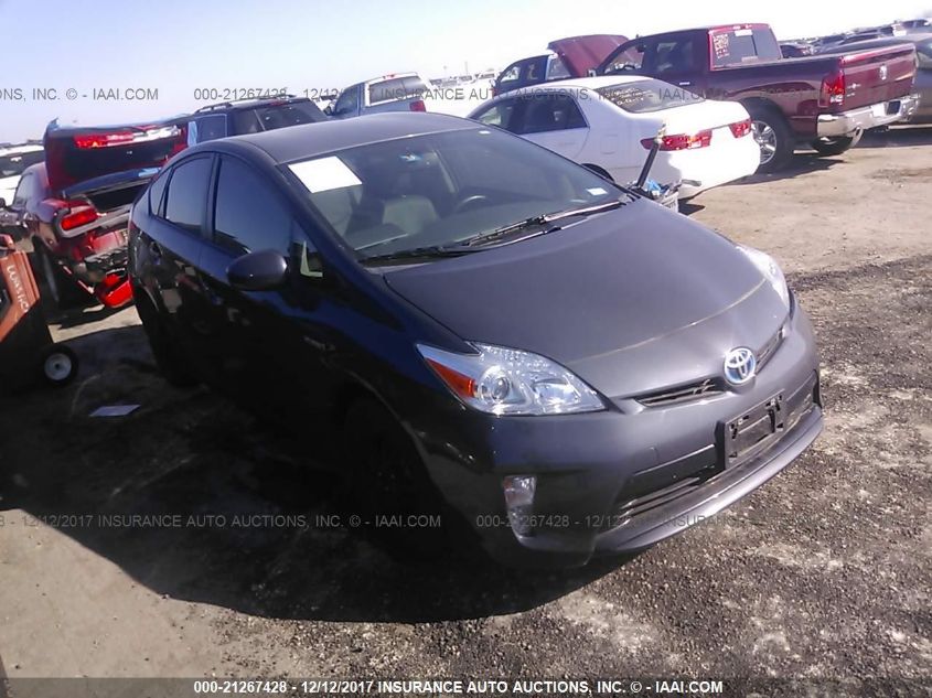 2014 Toyota Prius Four VIN: JTDKN3DU9E0375756 Lot: 21267428