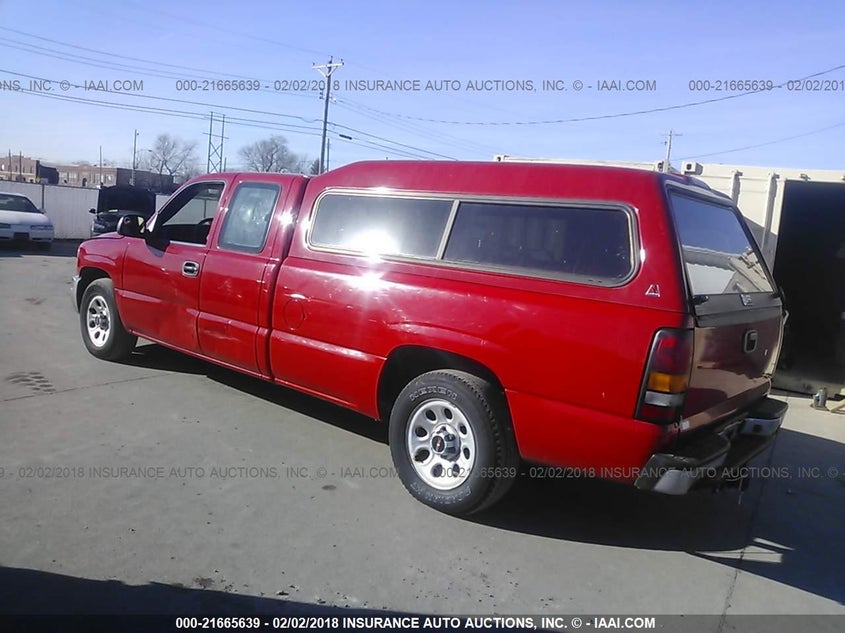 2005 GMC New Sierra C1500 red pickup gasoline 1GTEC19T75E267081 photo #4