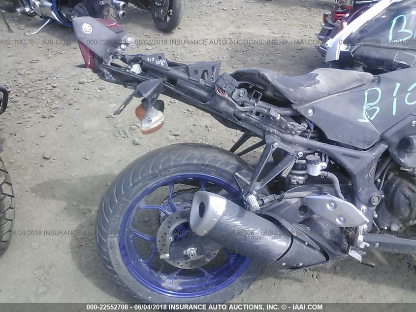 2015 Yamaha Yzfr3 VIN: MH3RH06Y6FK003318 Lot: 22552708