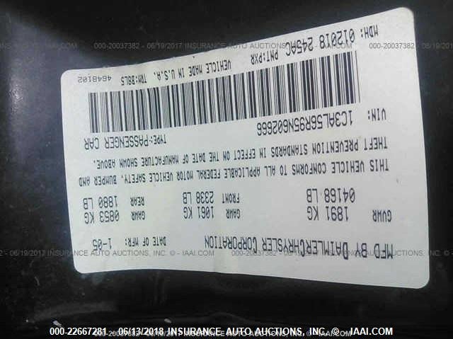 2005 Chrysler Sebring Touring VIN: 1C3AL56R95N602666 Lot: 22667281