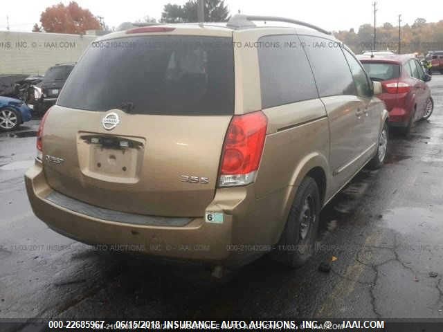 2004 Nissan Quest S/Se/Sl VIN: 5N1BV28U44N370109 Lot: 22685967