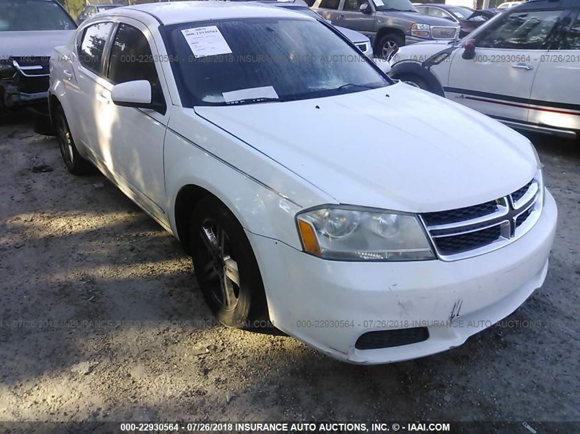 2012 Dodge Avenger Sxt VIN: 1C3CDZCB9CN185342 Lot: 22930564