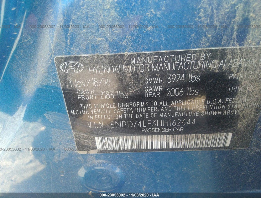 5NPD74LF3HH162644
