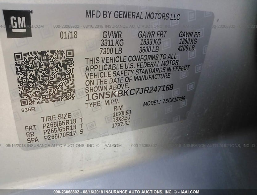 1GNSKBKC7JR247168