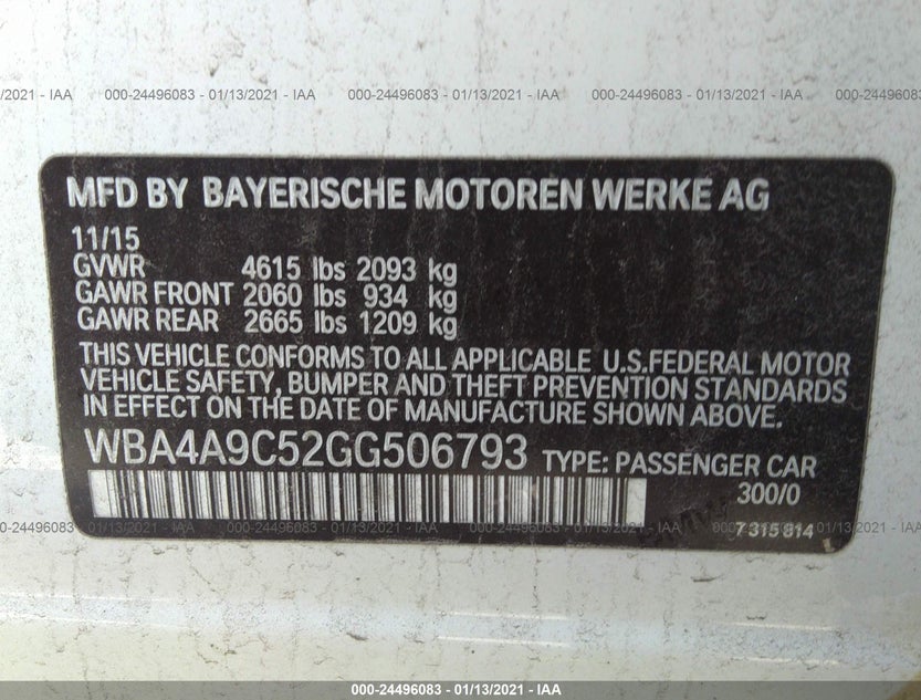 WBA4A9C52GG506793