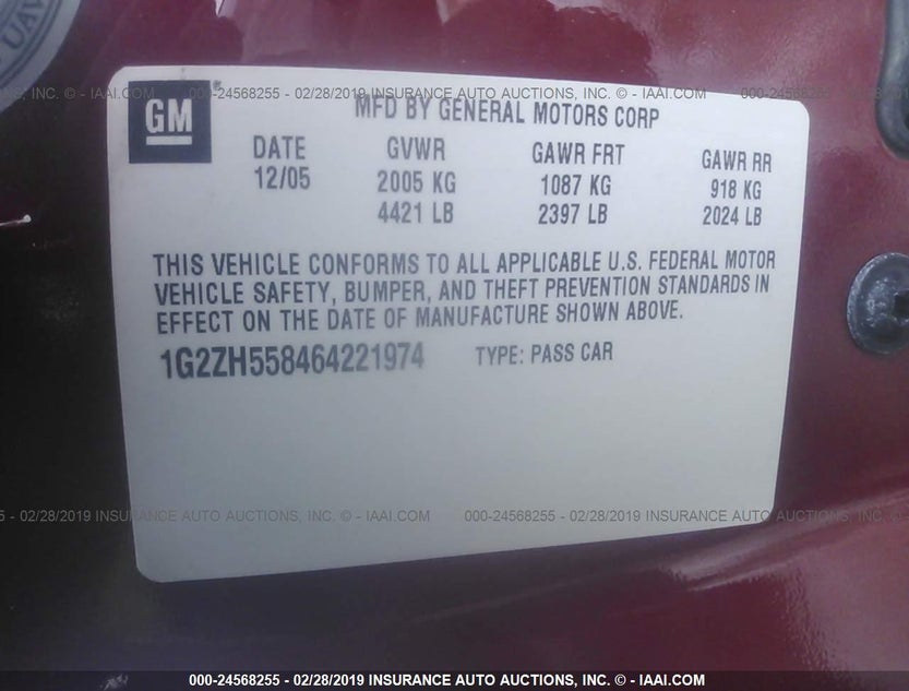 1G2ZH558464221974