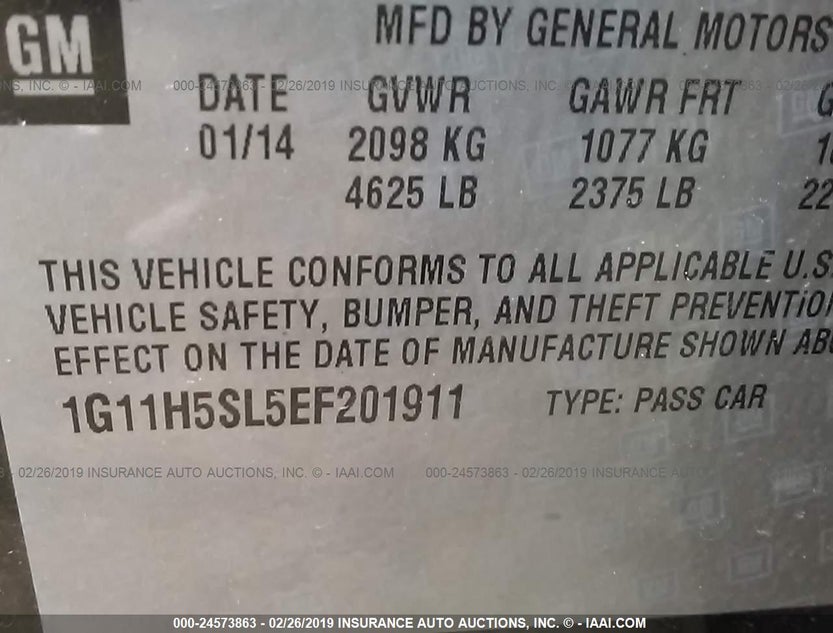 1G11H5SL5EF201911