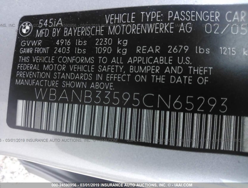 WBANB33595CN65293