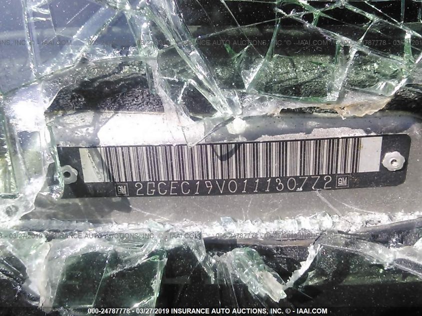 2001 Chevrolet Silverado 1500 VIN: 2GCEC19V011130772 Lot: 24787778