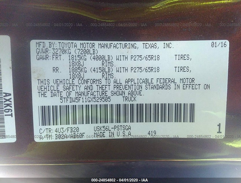5TFDW5F11GX529505