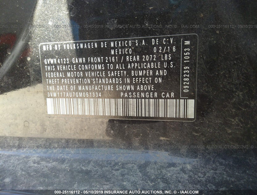 3VW117AU7GM051334