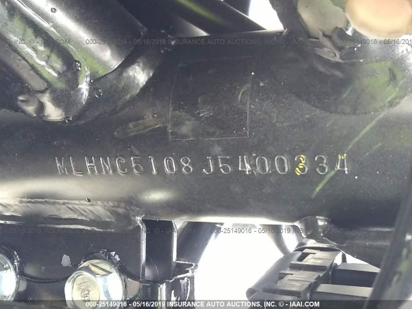 2018 Honda Cbr300 R VIN: MLHNC5108J5400334 Lot: 25149016