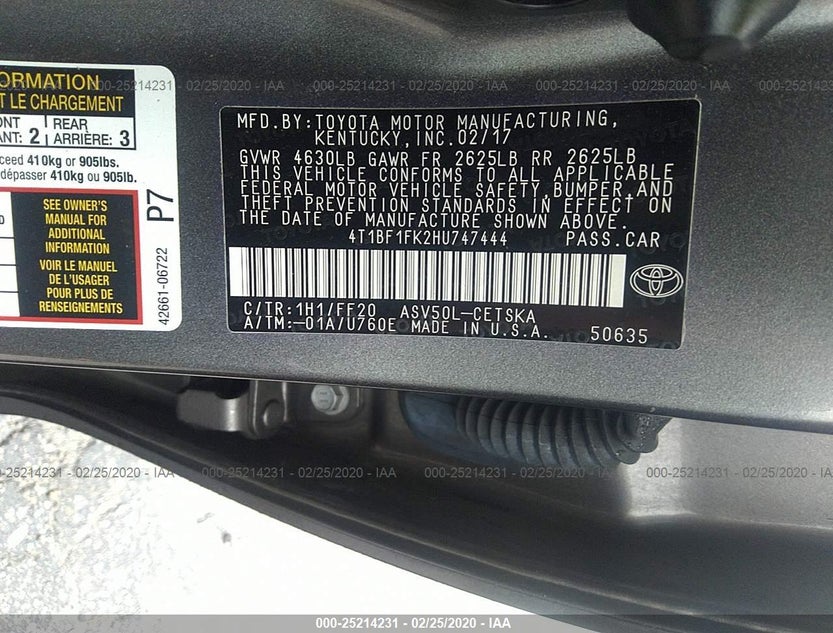 4T1BF1FK2HU747444