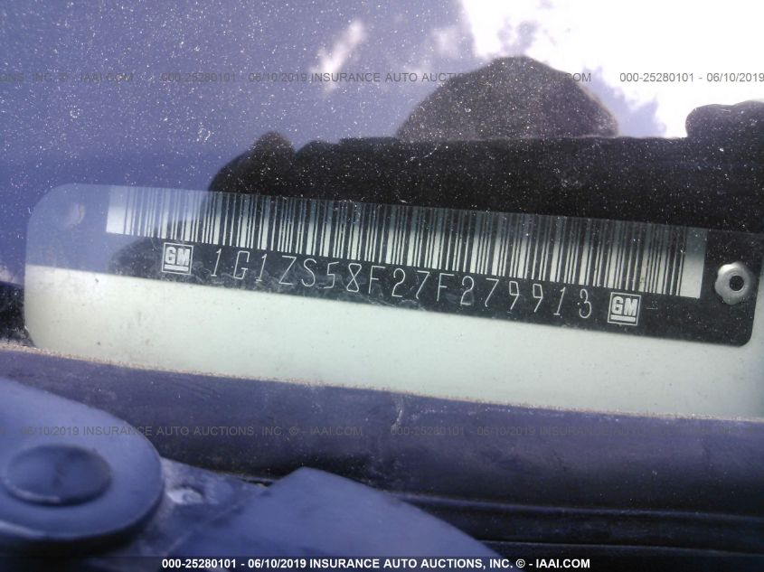 2007 Chevrolet Malibu Ls VIN: 1G1ZS58F27F279913 Lot: 25280101