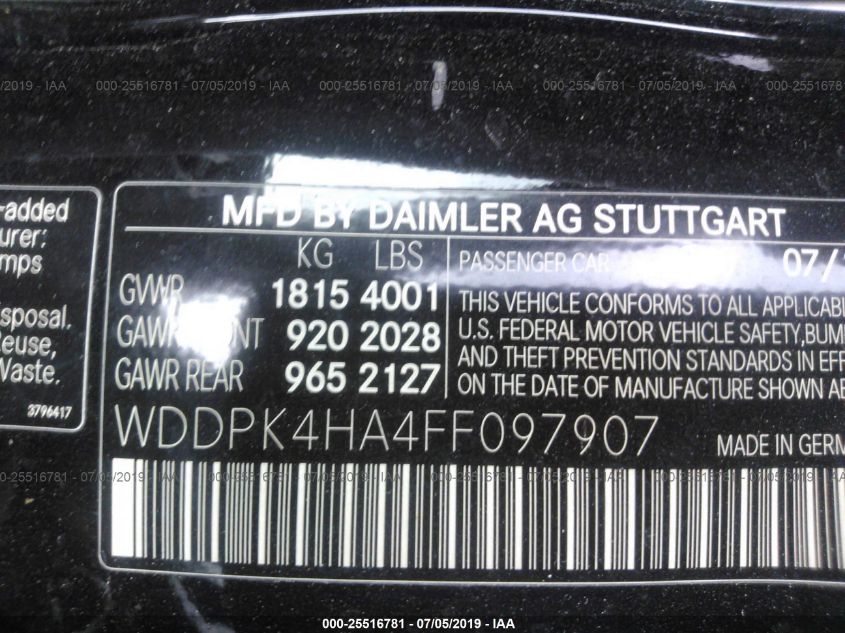 VIN WDDPK4HA4FF097907 2015 Mercedes-Benz SLK-Class,... no.9