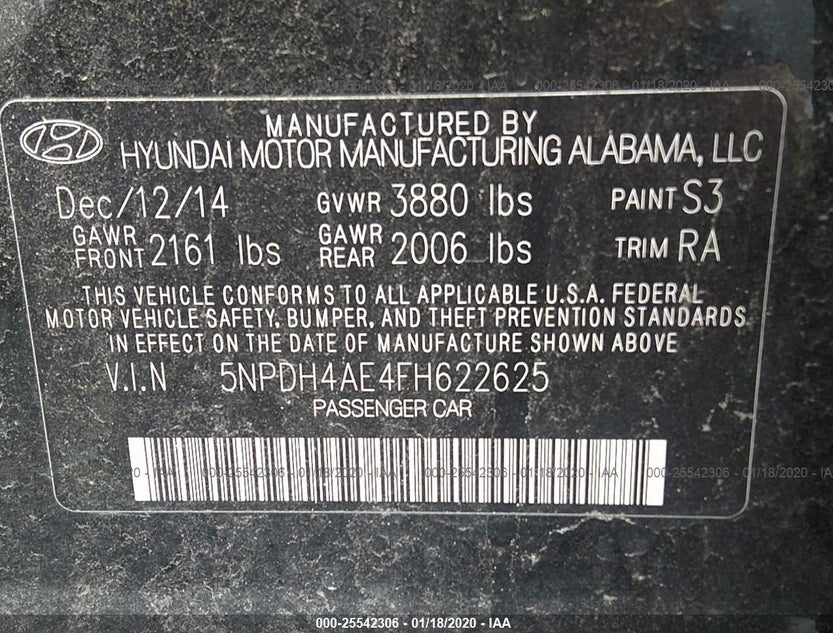 5NPDH4AE4FH622625