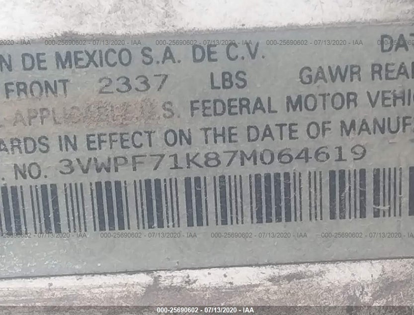 3VWPF71K87M064619