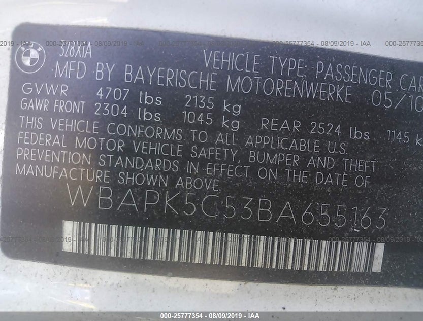 WBAPK5C53BA655163