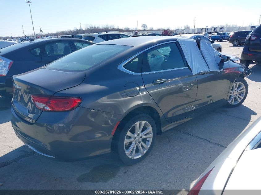 2015 Chrysler 200 Limited VIN: 1C3CCCAB1FN706173 Lot: 25781826