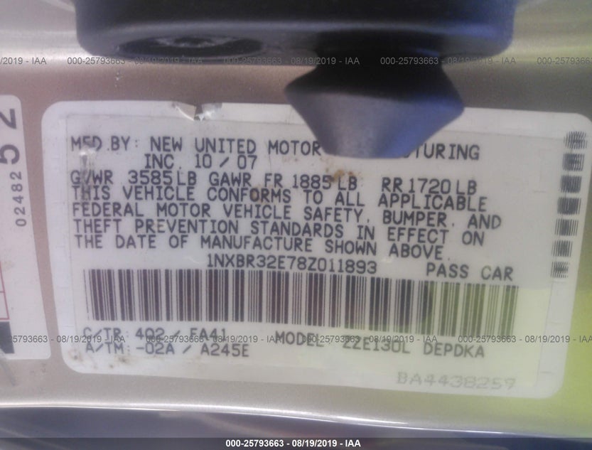 1NXBR32E78Z011893