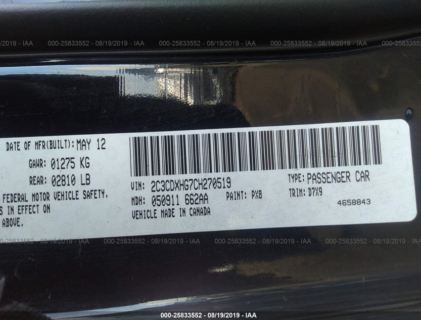 2C3CDXHG7CH270519