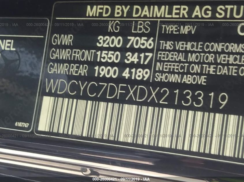 VIN WDCYC7DFXDX213319 2013 Mercedes-Benz G-Class, 6... no.9